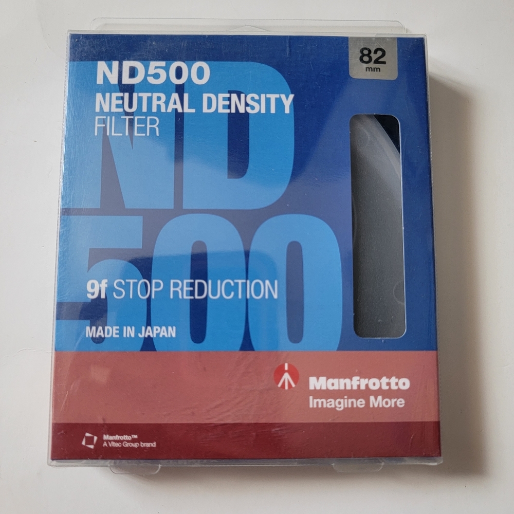 Manfrotto 82mm Circular ND500 Neutral Density Filter 9 Stop Reduction NWT